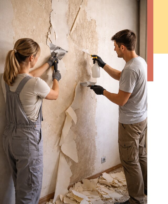 Снятие старых обоев в Гае от 5337 руб. под ключ недорого | ОТДЕЛОЧНИК-Гай