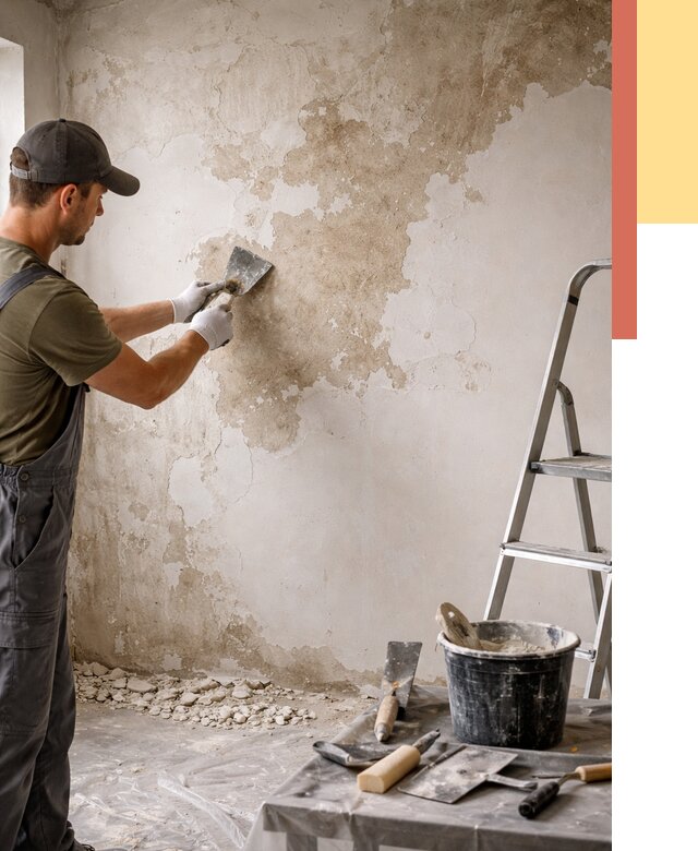 Снятие старой шпаклевки в Гае от 1881 руб. — быстро и недорого | ОТДЕЛОЧНИК-Гай