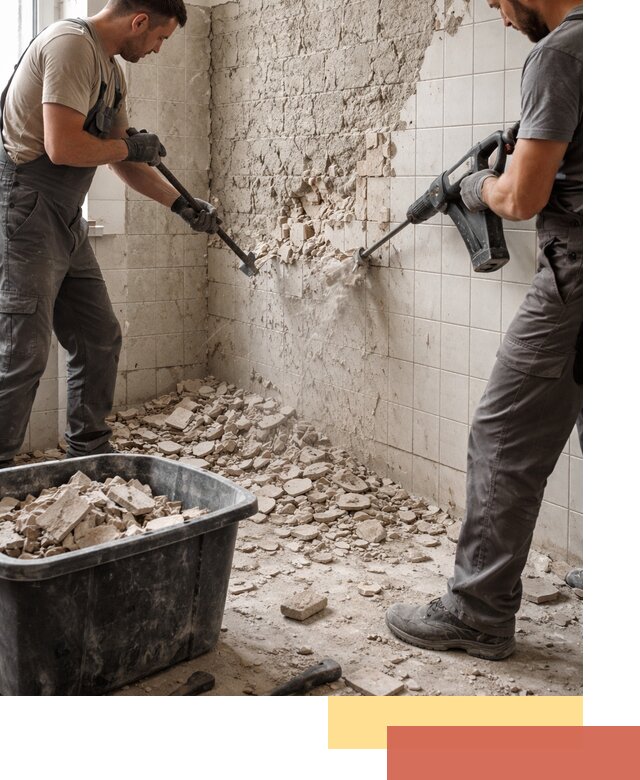 Демонтаж плитки со стен в Гае быстро и аккуратно