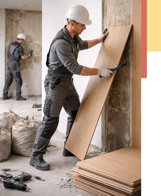 Демонтаж стеновых панелей в Гае от 3558 руб. за м² быстро и недорого | ОТДЕЛОЧНИК-Гай