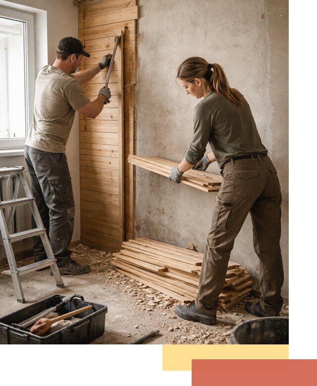 Демонтаж вагонки со стен в Гае — профессиональный демонтаж