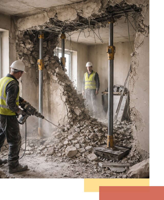 Снос несущих стен в Гае с гарантией безопасности и качества