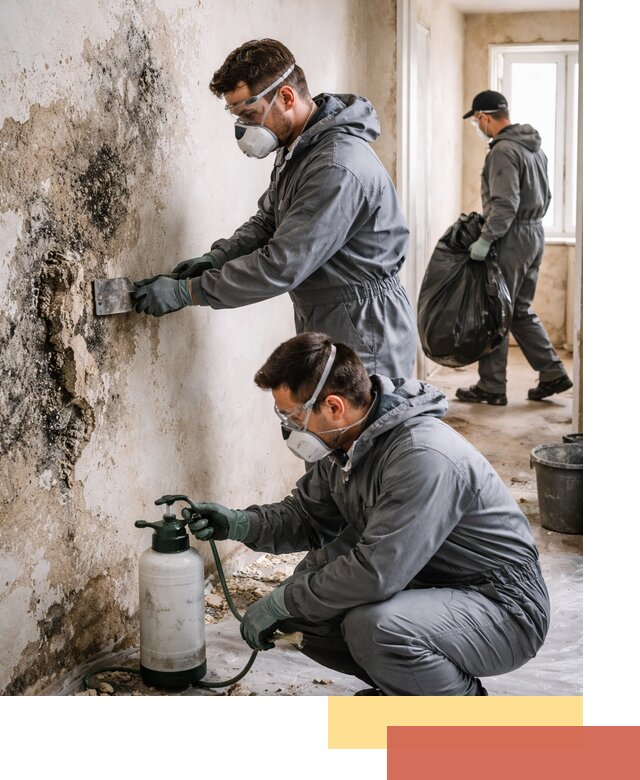 Удаление плесени со стен профессионально в Гае