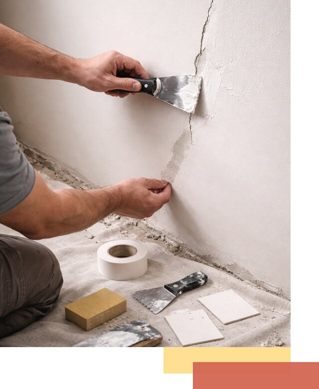 Заделка трещин и сколов в стенах и потолках в Гае