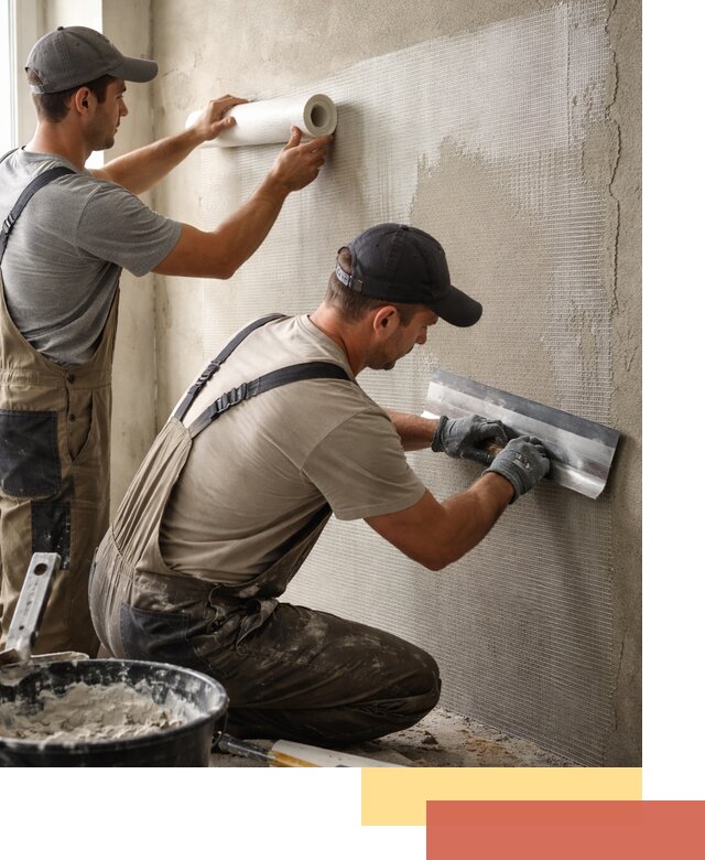 Армирование стен стеклосеткой в Гае для прочной отделки