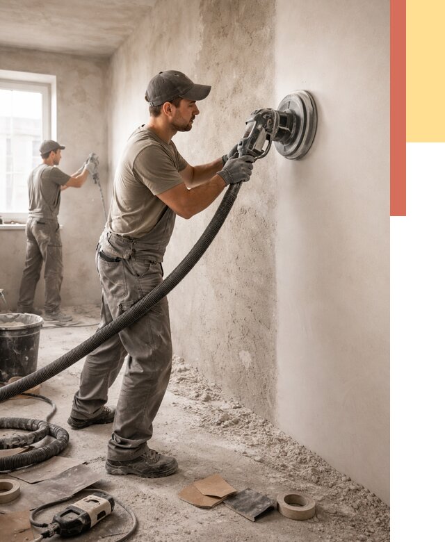 Шлифовка стен в Гае от 1220 руб/м2 — быстро и недорого | ОТДЕЛОЧНИК-Гай