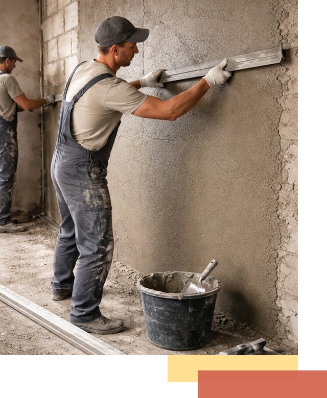 Штукатурка стен цементно-песчаная в Гае профессионально