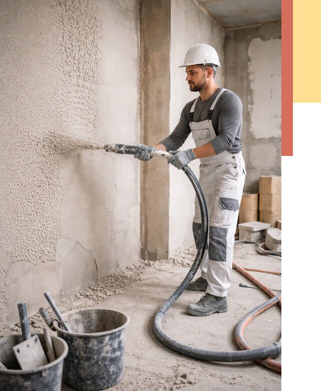 Машинная штукатурка стен в Гае под ключ от 6608 руб./м2 | ОТДЕЛОЧНИК-Гай