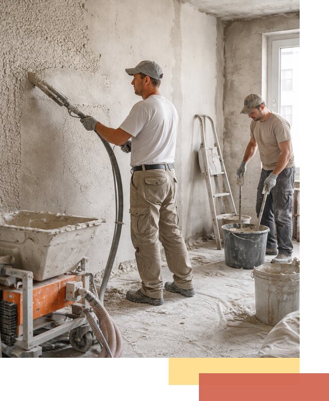 Машинная штукатурка стен в Гае — быстро и качественно