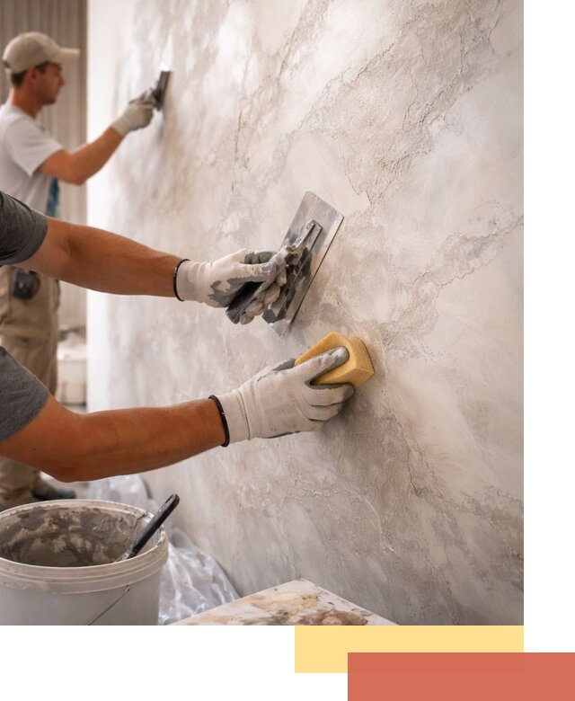 Декоративная штукатурка под мрамор в Гае для стен и потолков