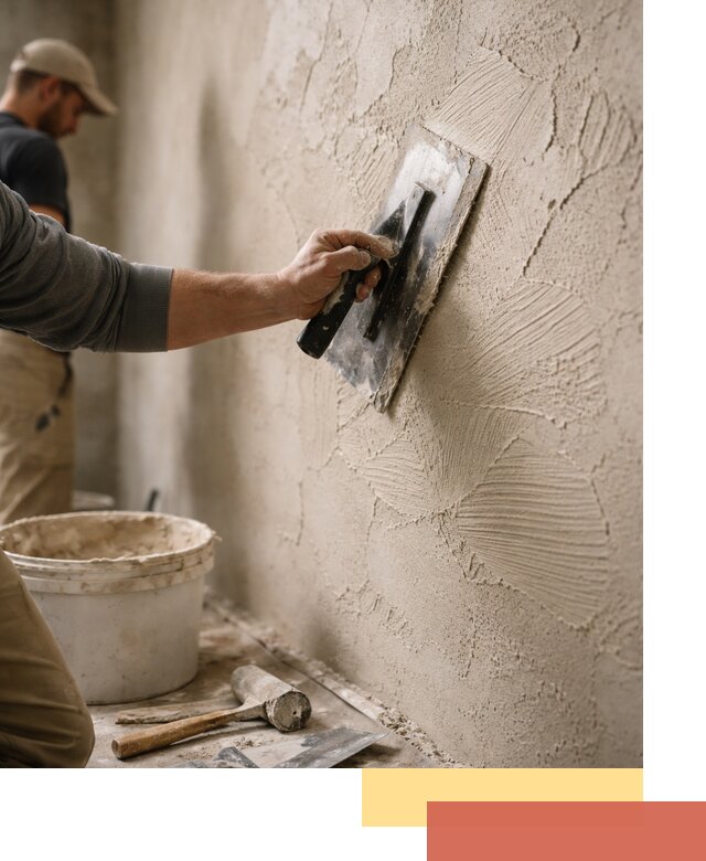 Фактурная штукатурка стен в Гае — монтаж, отделка, реставрация