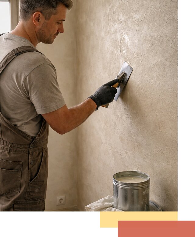 Нанесение воска на штукатурку в Гае для защиты и блеска