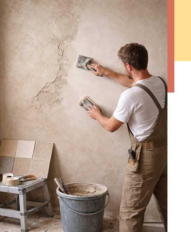 Ремонт декоративной штукатурки в Гае от 4575 руб. под ключ | ОТДЕЛОЧНИК-Гай