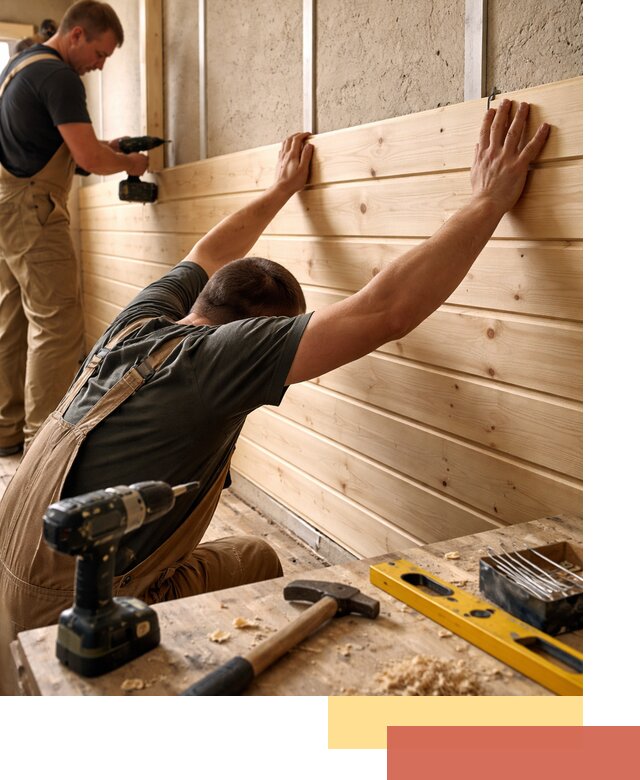 Монтаж деревянной вагонки на стены в Гае быстро и качественно