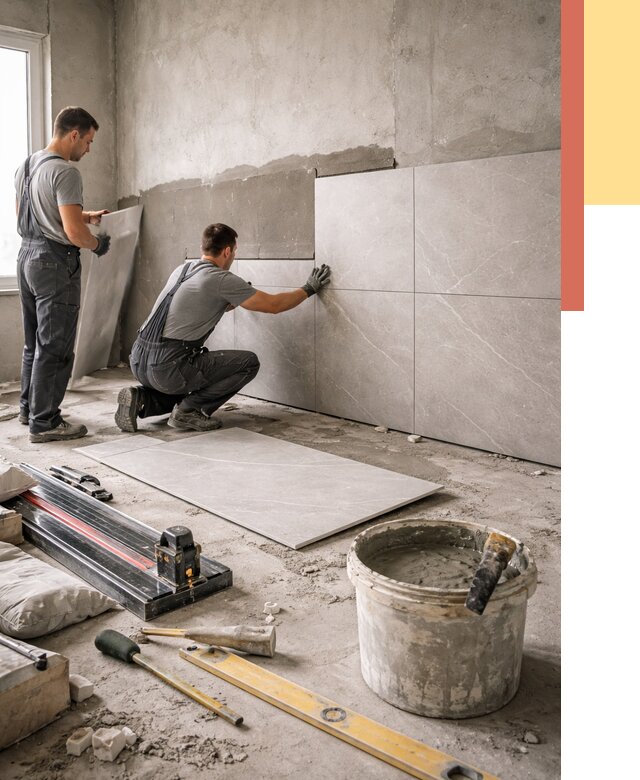 Облицовка стен керамогранитом в Гае от 4270 руб./м² — услуги под ключ | ОТДЕЛОЧНИК-Гай