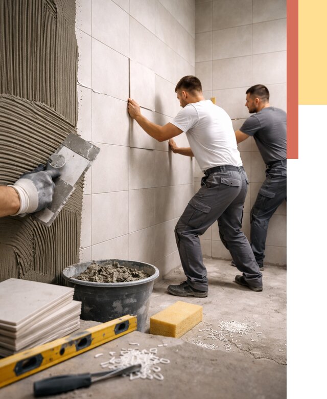 Укладка плитки на стены в Гае от 864 руб. — качественно и недорого | ОТДЕЛОЧНИК-Гай