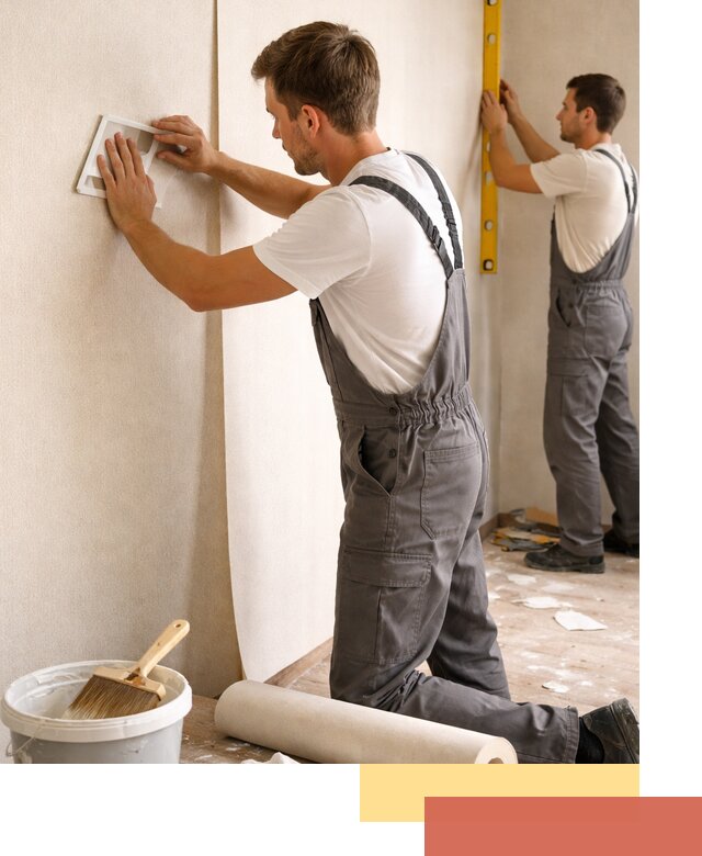 Поклейка бумажных обоев в Гае качественно и недорого