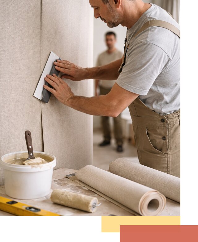 Поклейка текстильных обоев в Гае профессионально и аккуратно