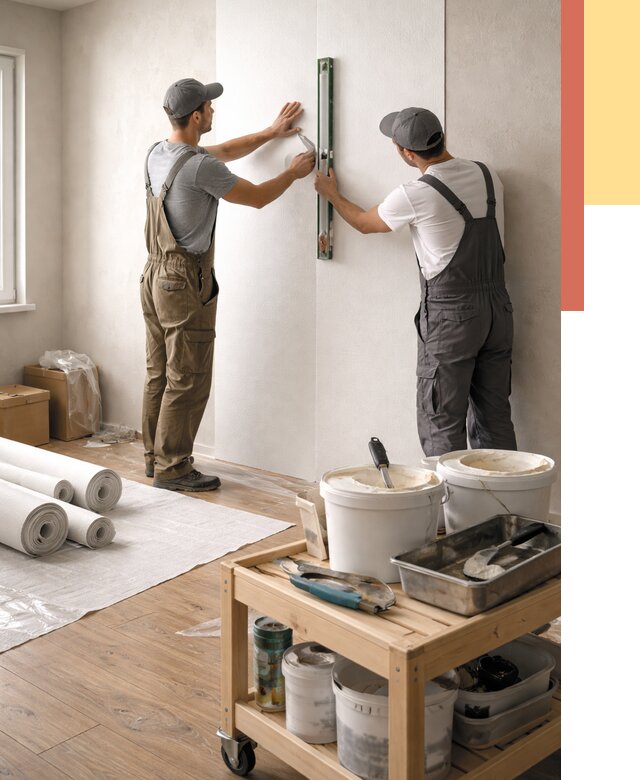 Поклейка стеклообоев в Гае от 6608 руб. за м2 — быстро и недорого | ОТДЕЛОЧНИК-Гай