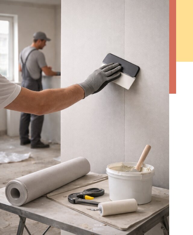 Поклейка обоев под покраску в Гае от 3558 руб. за м2 | ОТДЕЛОЧНИК-Гай