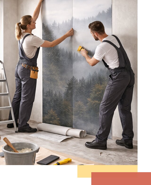 Поклейка фотообоев профессионально в Гае под ключ