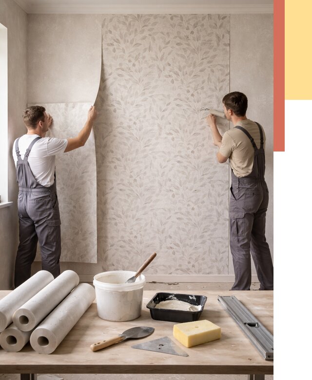 Поклейка обоев с подбором рисунка в Гае от 3558 руб. | ОТДЕЛОЧНИК-Гай - быстро и недорого