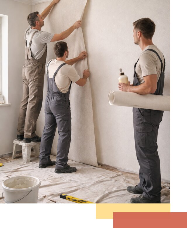 Оклейка стен обоями в Гае — качественно и профессионально