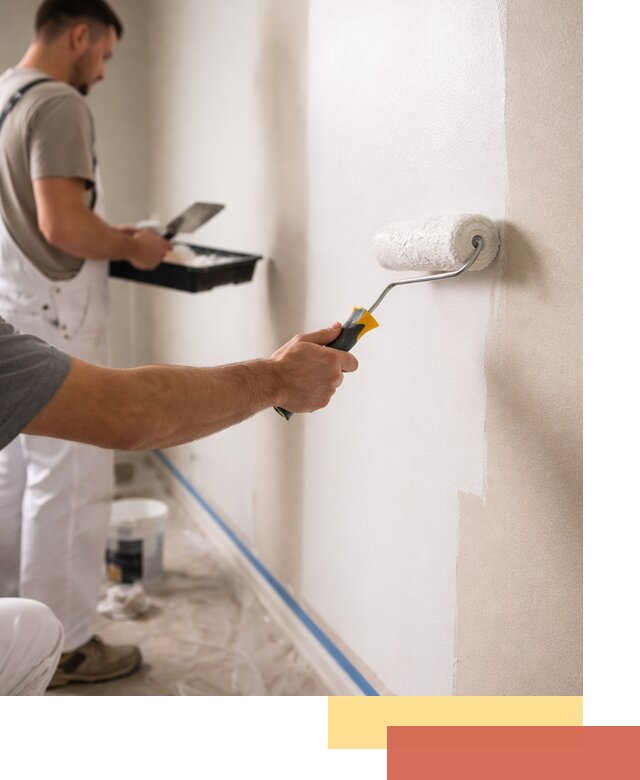 Покраска стен акриловой краской профессионально в Гае