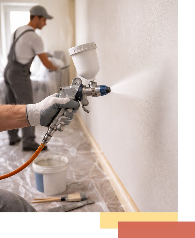 Покраска стен краскопультом в Гае быстро и качественно