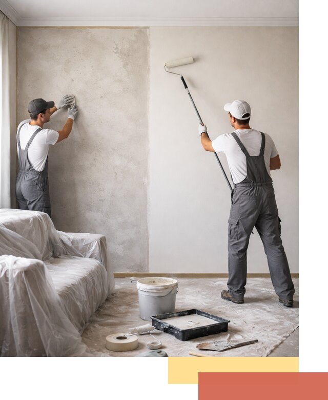 Покраска стен антивандальной краской в Гае