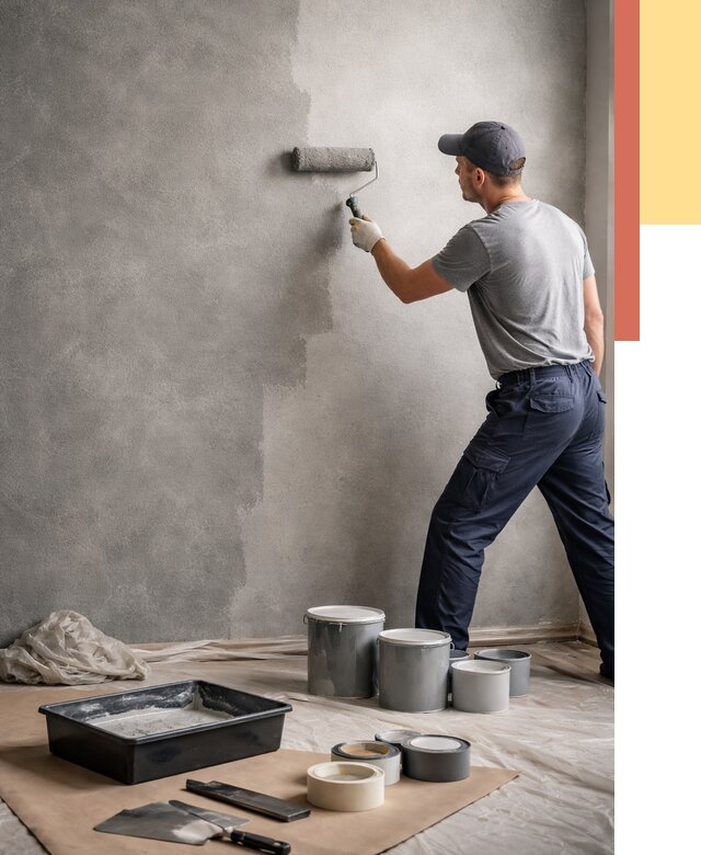 Покраска стен под бетон в Гае от 661 руб. за м2 — быстро и недорого | ОТДЕЛОЧНИК-Гай