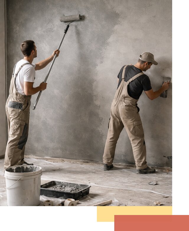 Покраска стен под бетон в Гае профессионально и недорого