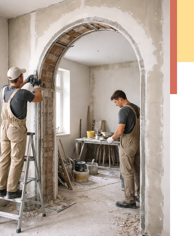 Устройство арочного проема в Гае от 9658 руб. под ключ — быстро и недорого | ОТДЕЛОЧНИК-Гай