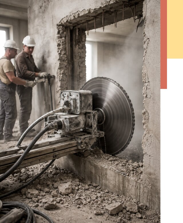 Алмазная резка проемов в Гае от 4575 руб. быстро и недорого | ОТДЕЛОЧНИК-Гай