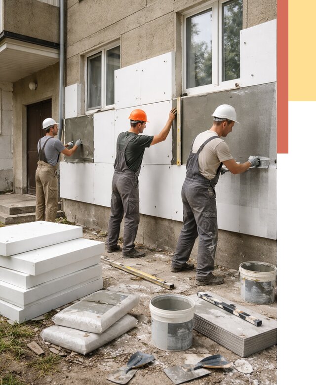 Утепление стен пенопластом в Гае от 1779 руб. — недорого и под ключ | ОТДЕЛОЧНИК-Гай