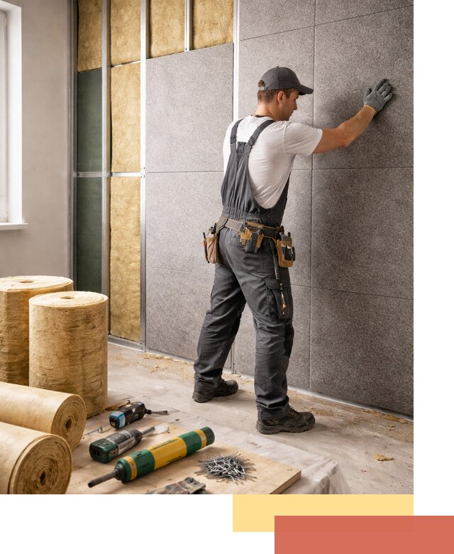 Профессиональная шумоизоляция стен в Гае для квартиры и офиса