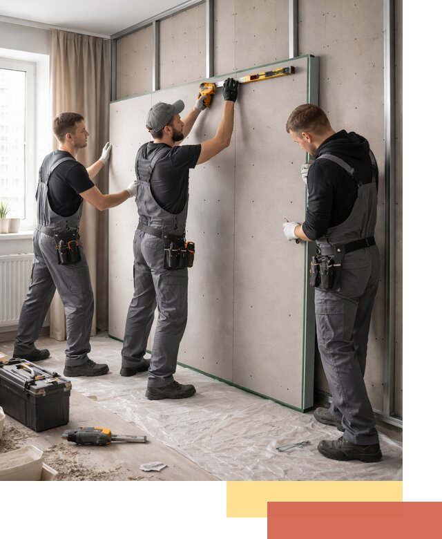 Шумоизоляция стен панелями ЗИПС в Гае для жилых и коммерческих помещений