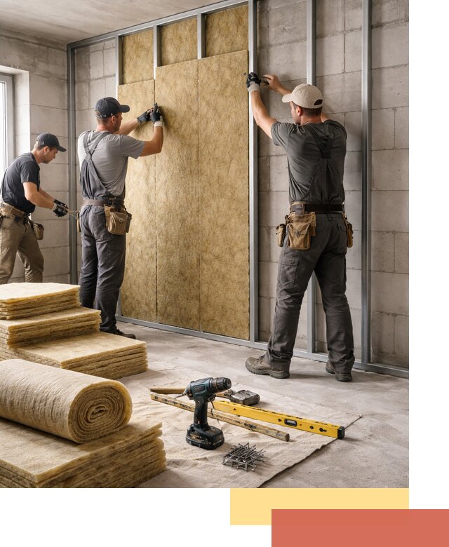 Шумоизоляция перегородок из блоков в Гае — монтаж и защита шумоизоляцией