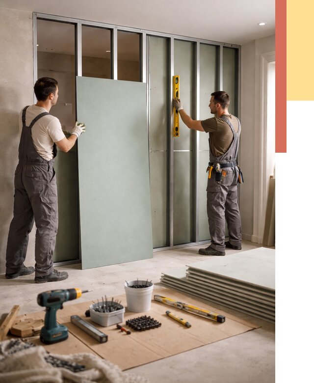 Перегородка из влагостойкого гипсокартона в Гае от 4880 руб. — монтаж под ключ | ОТДЕЛОЧНИК-Гай