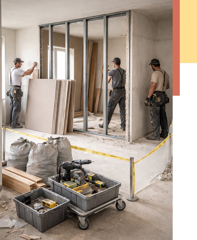 Перенос гипсокартонной перегородки в Гае под ключ от 4575 руб. | Демонтаж и монтаж – ОТДЕЛОЧНИК-Гай