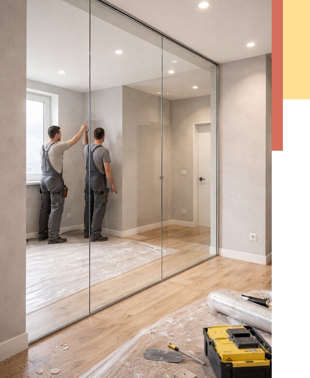 Безрамные стеклянные перегородки в Гае — монтаж от 9658 руб. | ОТДЕЛОЧНИК-Гай