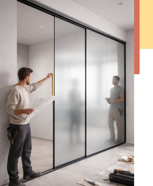 Матовые стеклянные перегородки в Гае от 8641 руб. — монтаж и установка | ОТДЕЛОЧНИК-Гай