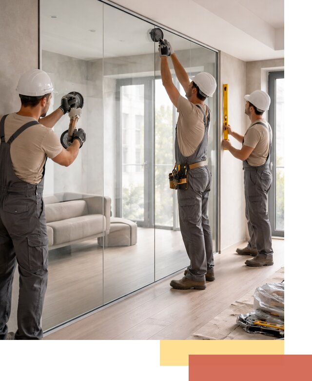 Перегородки из закаленного стекла в Гае для офисов и квартир