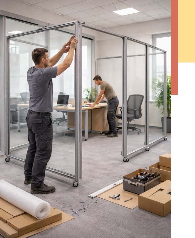 Мобильные офисные перегородки в Гае от 12708 руб. — установка под ключ | ОТДЕЛОЧНИК-Гай