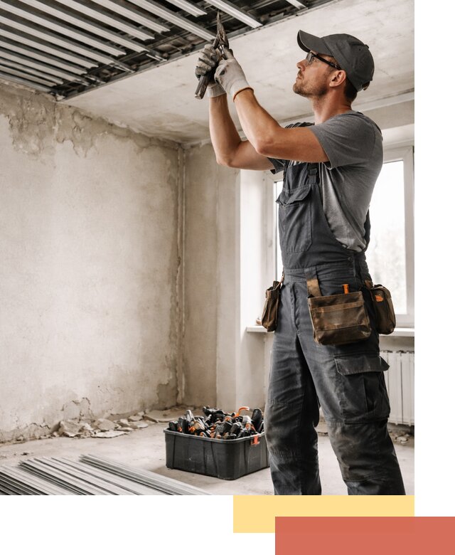 Демонтаж реечного потолка в Гае быстро и аккуратно