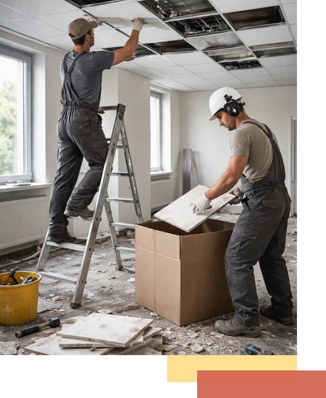 Демонтаж потолочной плитки в Гае быстро и аккуратно