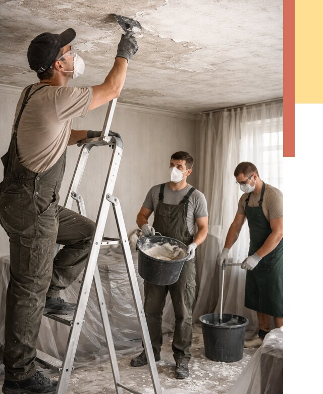 Удаление побелки с потолка в Гае от 2542 руб. быстро и недорого | ОТДЕЛОЧНИК-Гай