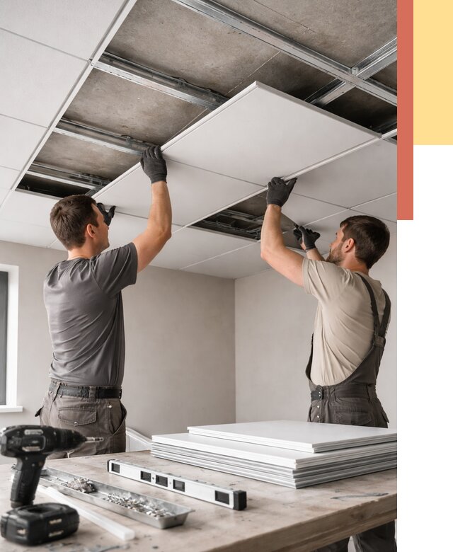 Монтаж кассетного потолка в Гае от 4575 руб/м2 — установка и сборка | ОТДЕЛОЧНИК-Гай