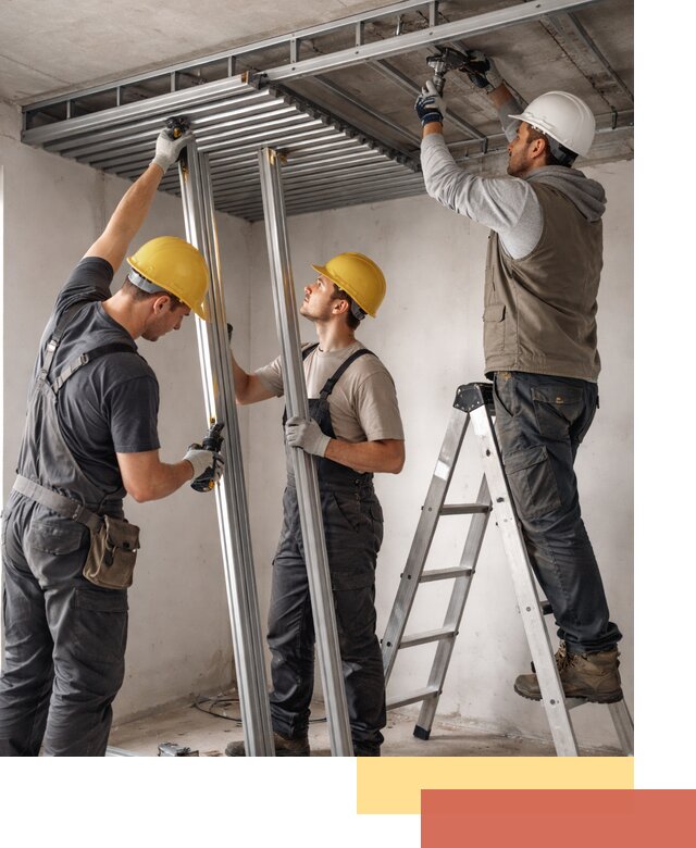 Монтаж реечного потолка под ключ в Гае