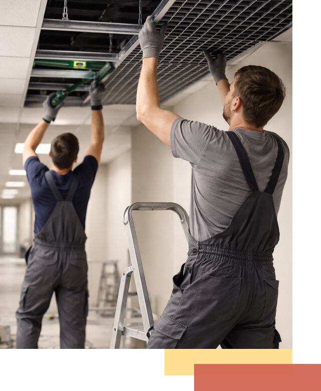 Монтаж потолка Грильято в Гае: установка под ключ качественно